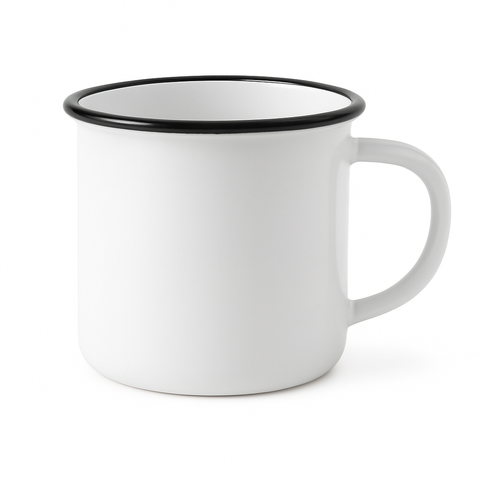 18 oz Black enamel cup blank wholesale
