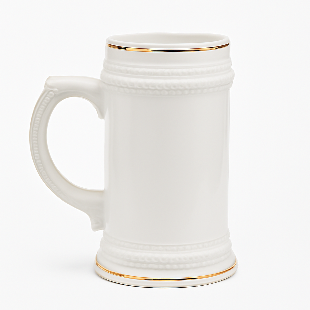 20 oz White beer stein blank wholesale