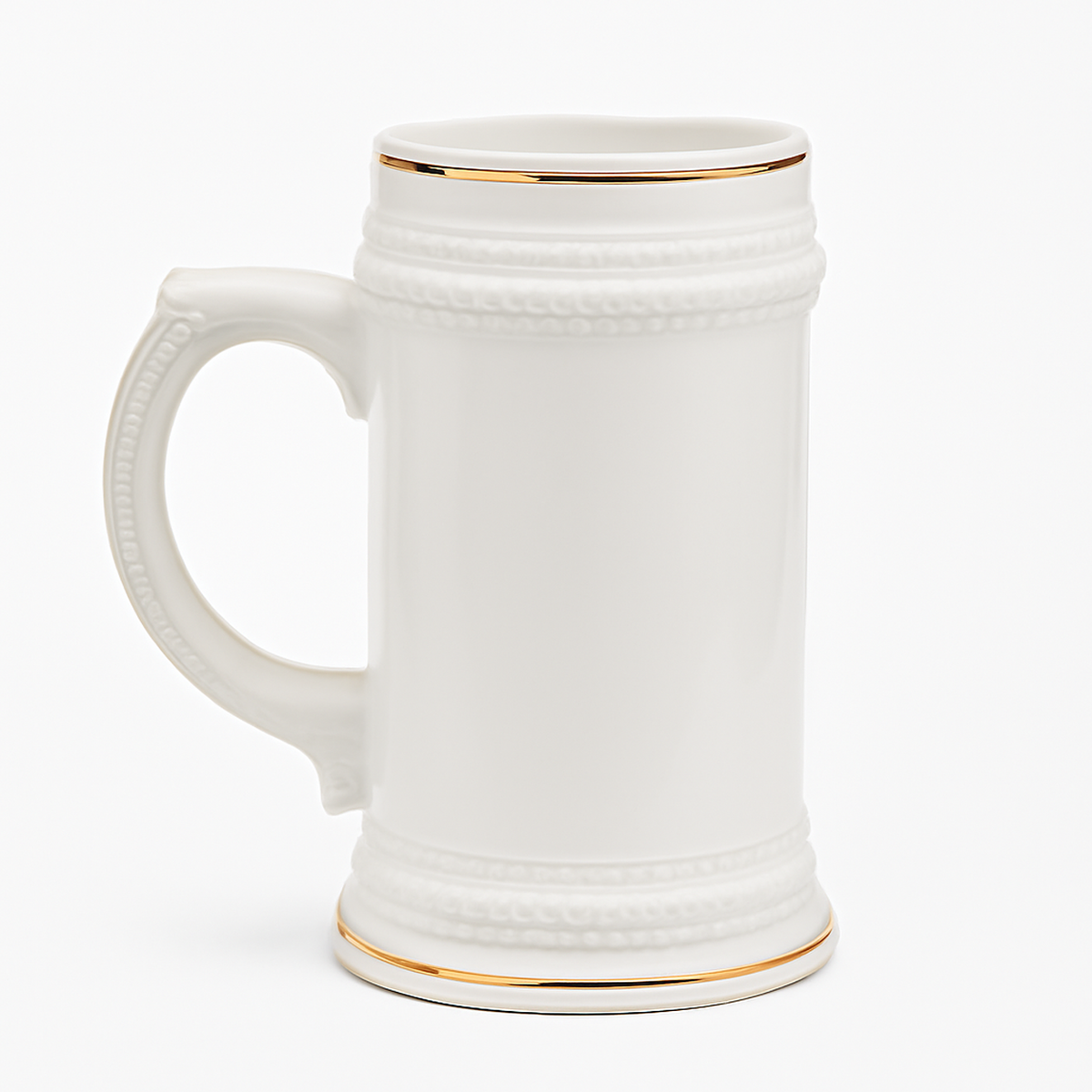 20 oz White beer stein blank wholesale