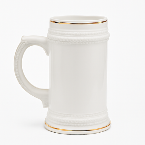 20 oz White beer stein blank wholesale