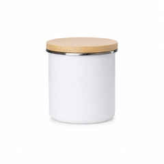 ORCA Enamel Serving Bowl — Small, Bamboo Lid