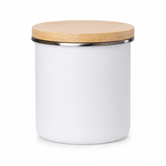 ORCA Enamel Serving Bowl — Large, Bamboo Lid
