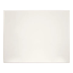 A square, glossy off-white ceramic tile shown against a plain white background.