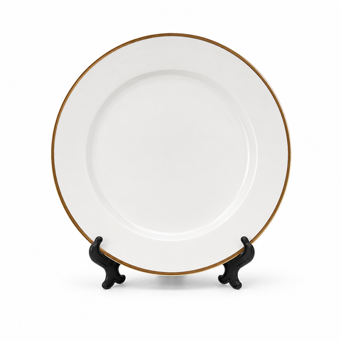 ORCA 10 in. Decorative Plate Blanks — Gold Trim, With Stand