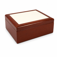 ORCA 4 x 4 in. Wooden Jewelry Box — Red Mahogany