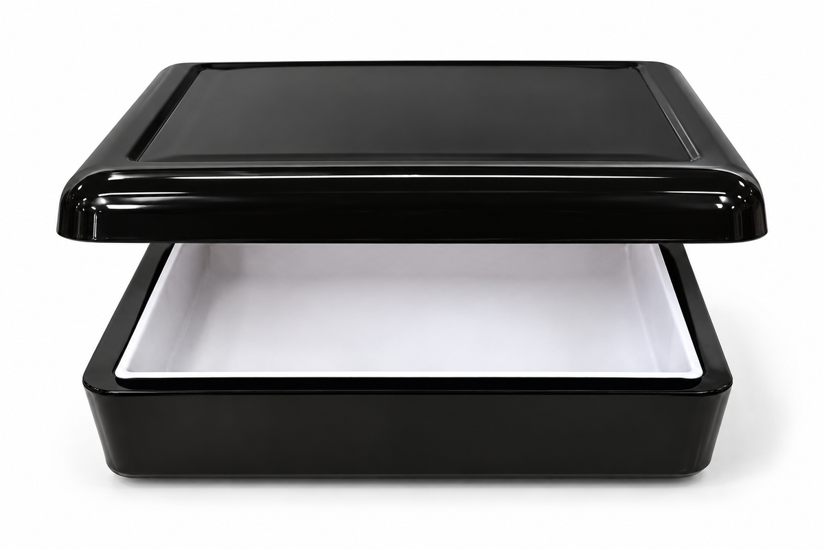6 x 6 inch wooden sublimation jewelry box blank ebony black without tile wholesale