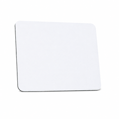 Black 5mm sublimation mouse pad blank with white printable top surface, 9.25 by 7.75 inch