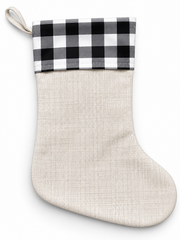 Black blank Christmas stocking for sublimation, 9.8 x 14 in