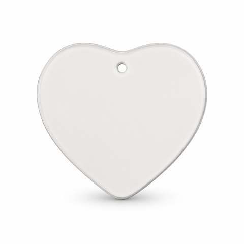 ORCA 4 in. Heart Ceramic Tile Blanks — No Hole