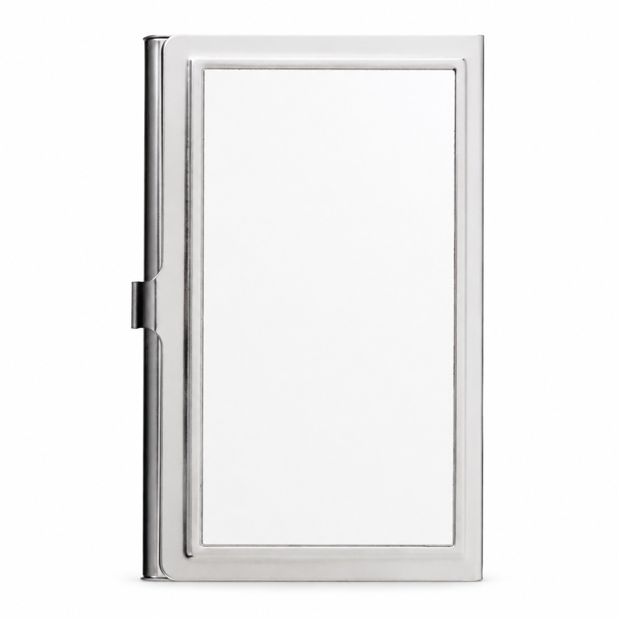 Blank sublimation business card holder with white printable panel for logos