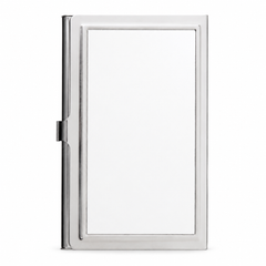Blank sublimation business card holder with white printable panel for logos