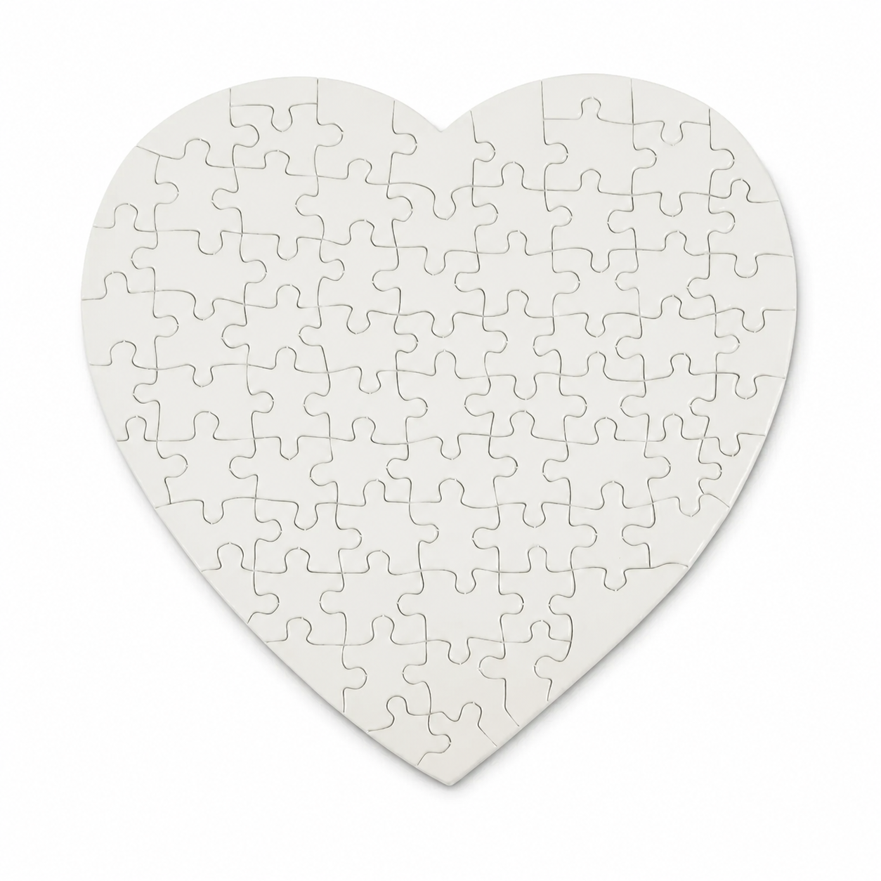 ORCA 75 Piece Heart Shaped Puzzle Blanks