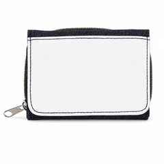 ORCA Denim Wallet - Small -w/White Zipper Blanks