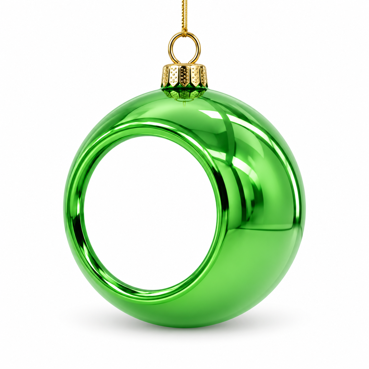 80 mm bright green plastic sublimation Christmas ball ornament blank with metal insert wholesale